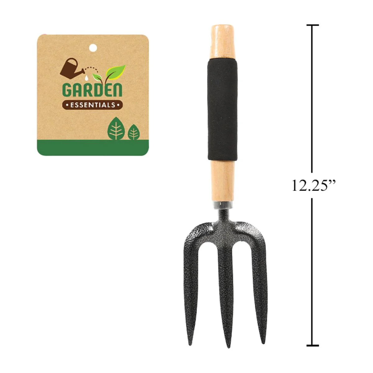 Garden E. Horquilla De Acero Al Carbono De 12.25 "Con Mango De Madera Y Agarre De Espuma, Cht - Image 2