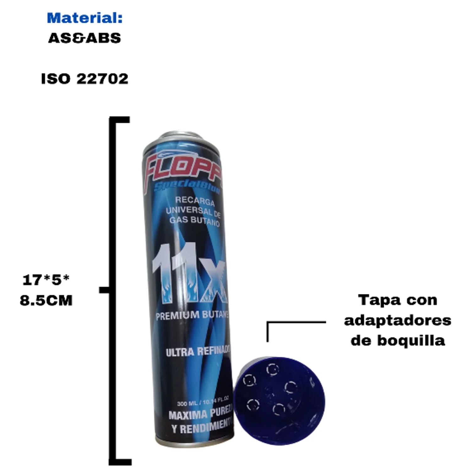 Gas Butano Universal Premium Ultra Refinado 300 Ml Para Recarga. Incluye Adaptadores - Image 2