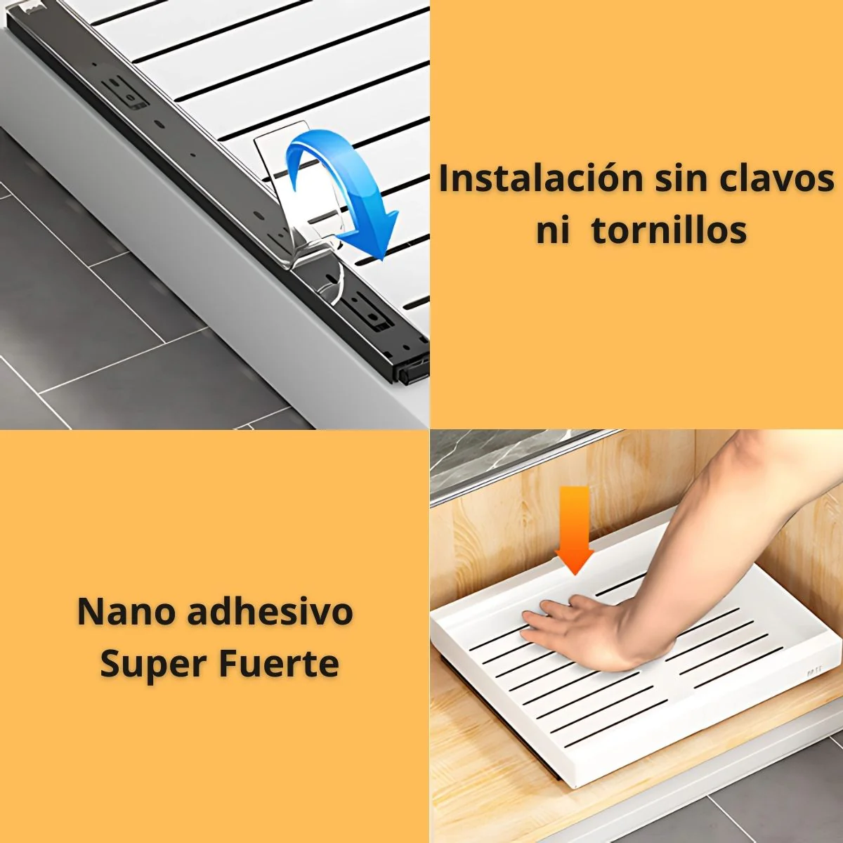Gavetero Organizador De Cocina Expandible Y Extraíble De Acero Para Latas, Platos Y Despensa. 32 A 53Cm De Ancho X42.5Cm Profundo. Color Blanco. 1 Unidad - Image 5