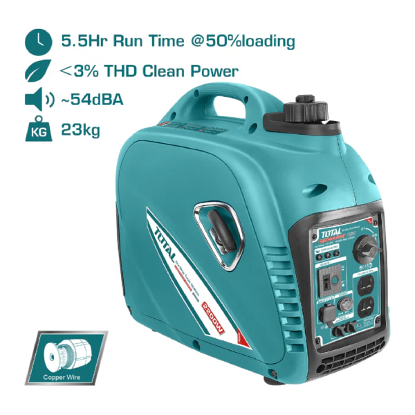 Generador 2200W Inverter Inversor De Gasolina. 110-120V.Tiempo De Uso 5.5H 23 Kg. - Image 2