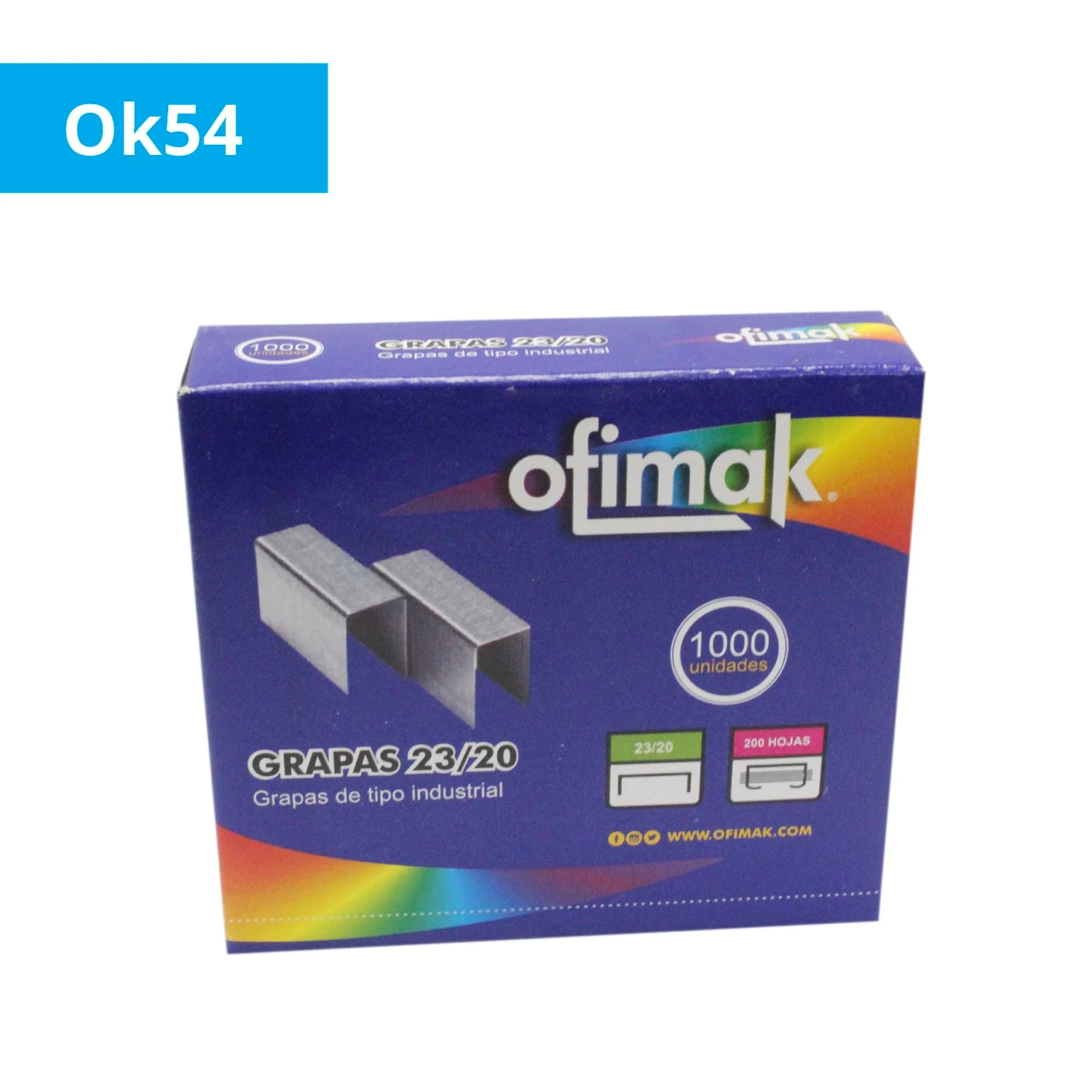 Grapas Para Engrapadoras De Uso Pesado, 23/20, Marca Ofimak