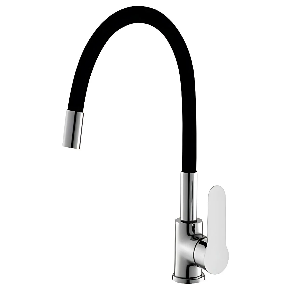 Grifo De Fregadero Flexible. Color Negro. Pluma Llave Para Fregador De Cocina. Cuello De Silicona Flexible. - Image 3