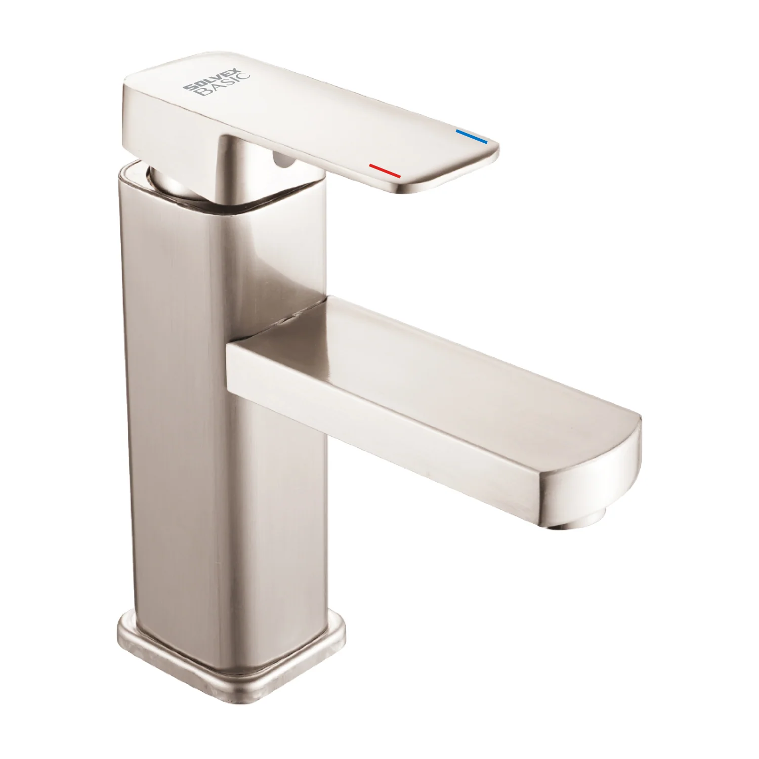 Grifo De Lavamanos Satinado Con Mezclador Monomando. Pluma Llave De Baño En Acero Inoxidable. - Image 2
