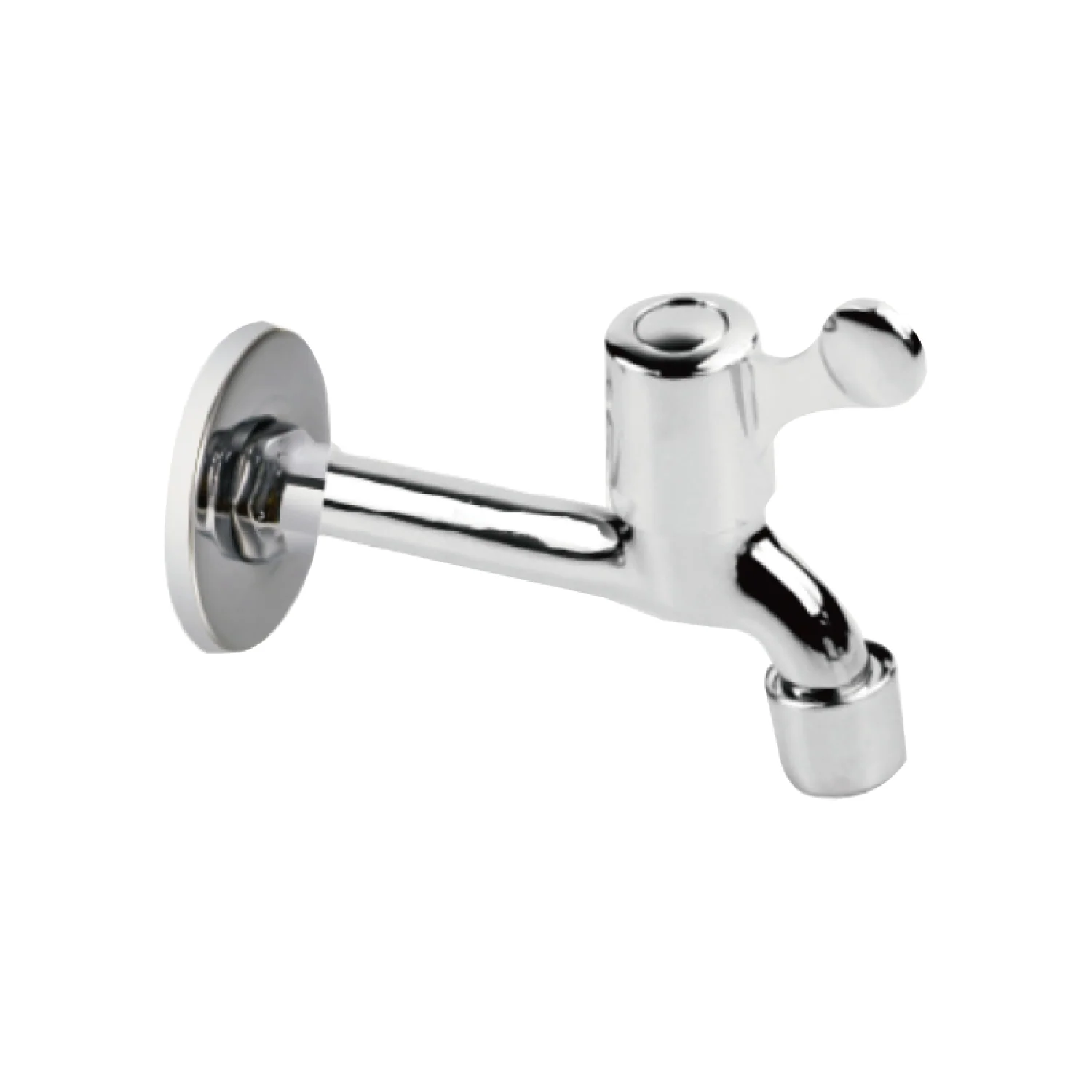 Grifo De Pared Cromado Brillante Modelo Largo. Pluma Llave De Agua. - Image 2