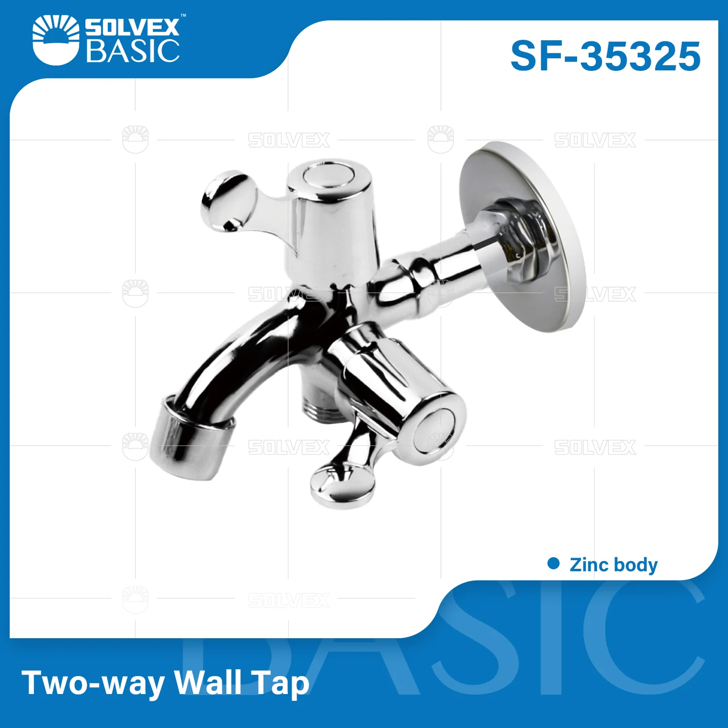 Grifo De Pared De Dos Vías Cromado Brillante. Pluma Llave De Agua.