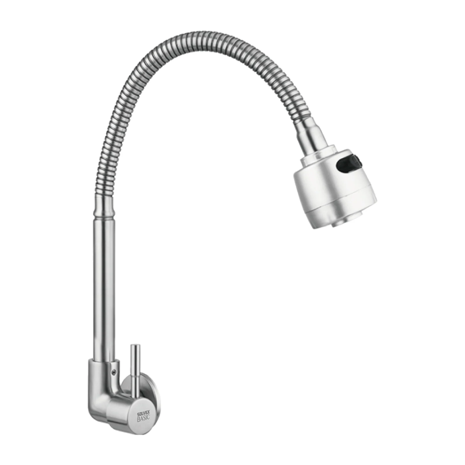 Grifo Individual Para Fregador Cromado. Pluma Llave Con Rociador Flexible. - Image 2