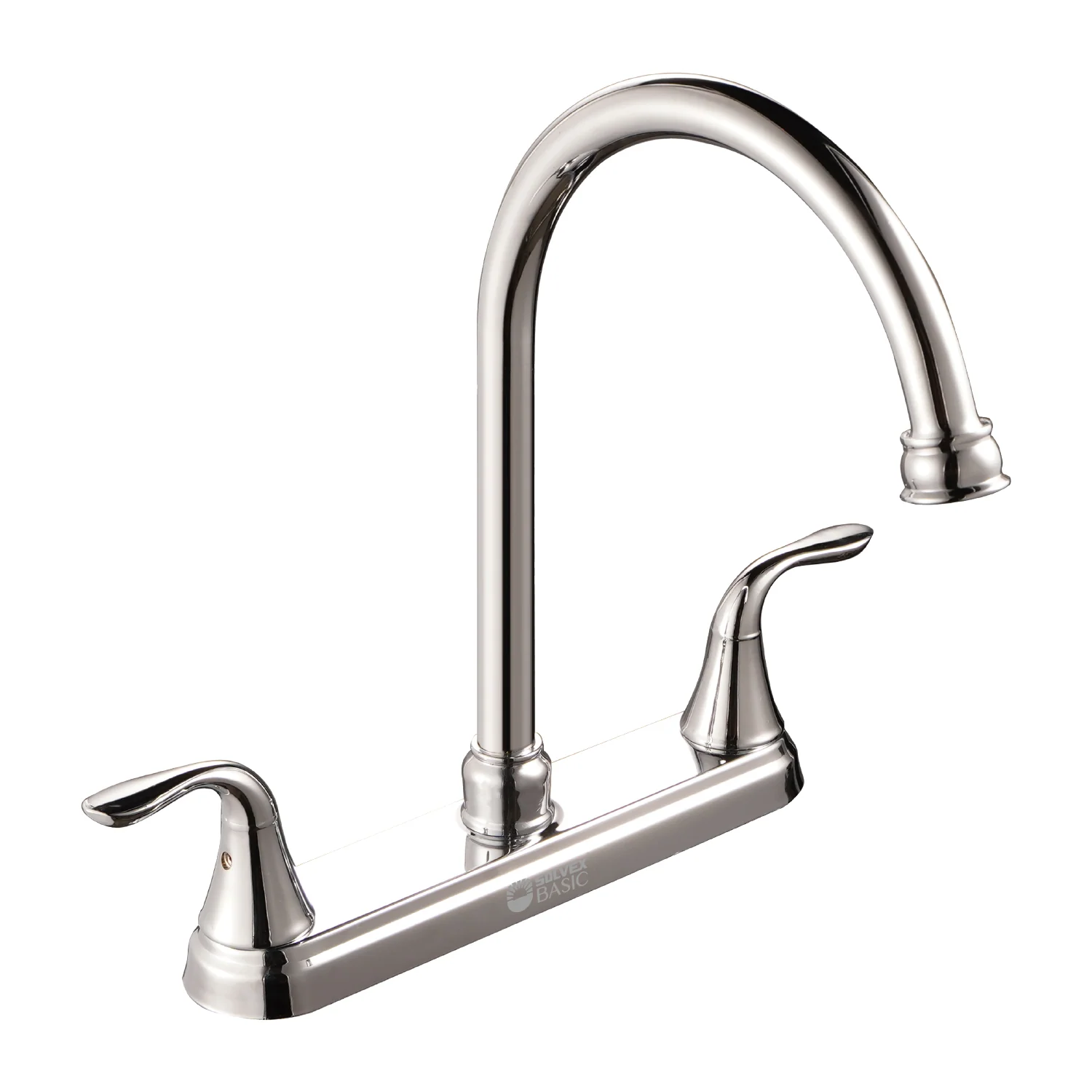 Grifo Mezclador 8" Para Fregador De Cocina. Pluma Llave Cromada Con Cuerpo De Zinc Y Pluma Alta. - Image 2