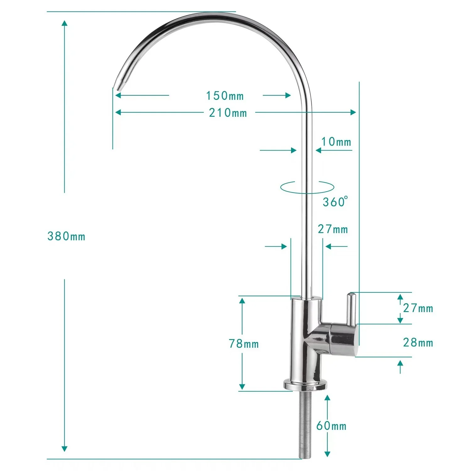 Grifo Para Filtros De Osmosis Inversa De Alta Calidad 1/4" Conexión De Tubo 5 Años De Garantia - Image 2