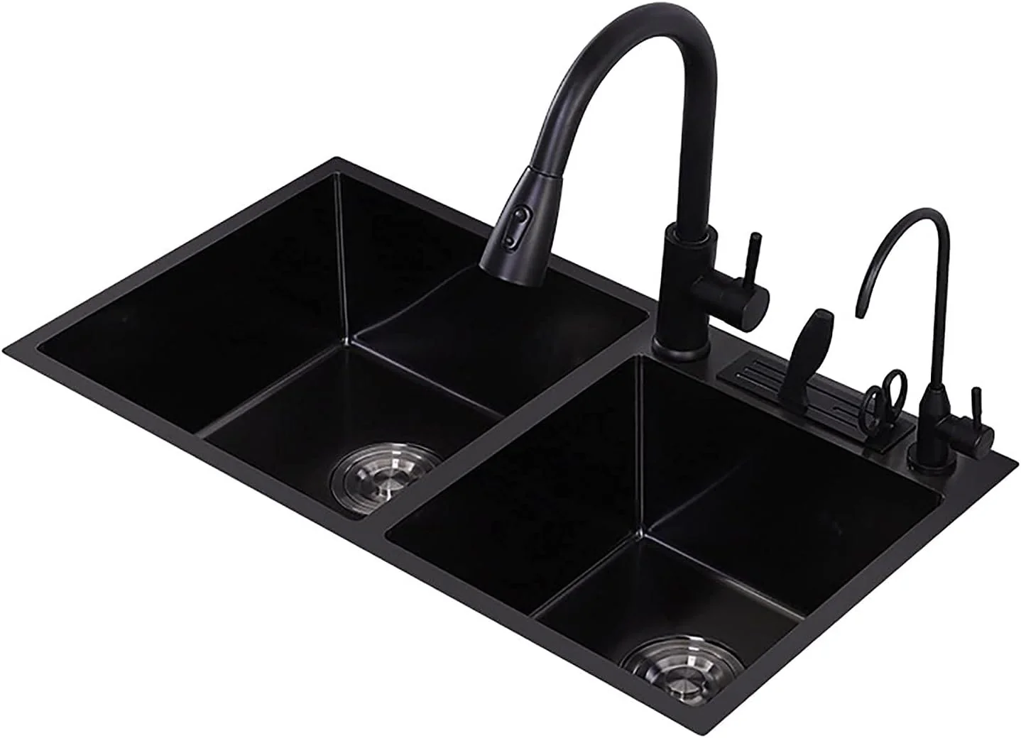 Grifo Para Fregador De Cocina Con Manguera Extraíble, Color Negro. - Image 3