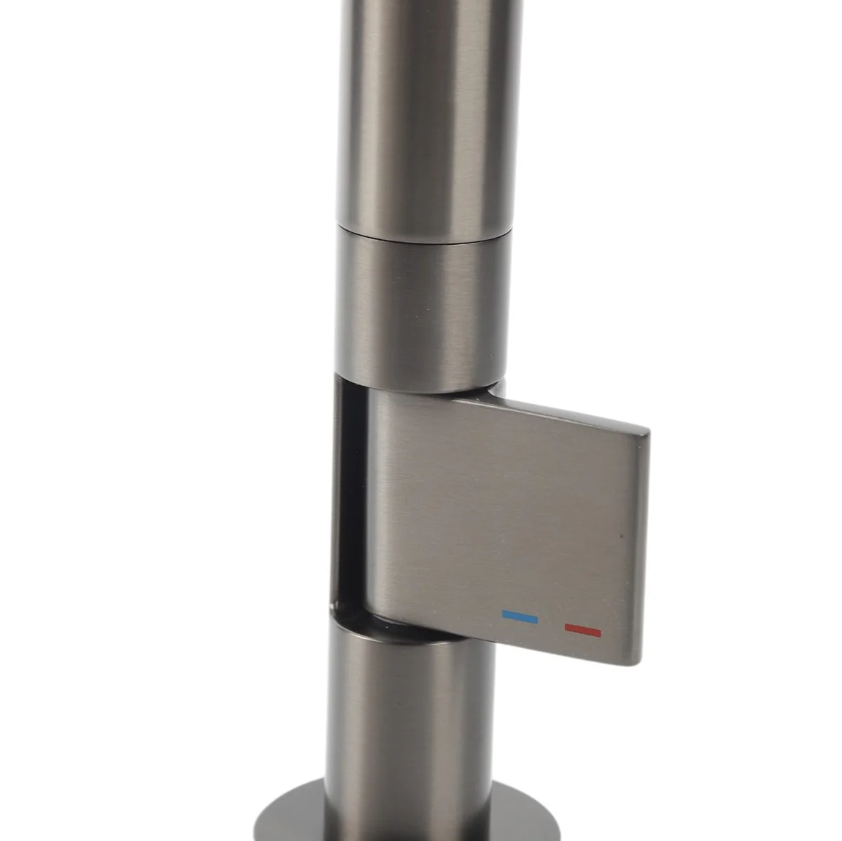 Grifo Para Fregador De Cocina Lavamanos Cuello Alto 47Cm Monomando Gris Mate De Alta Calidad - Image 2