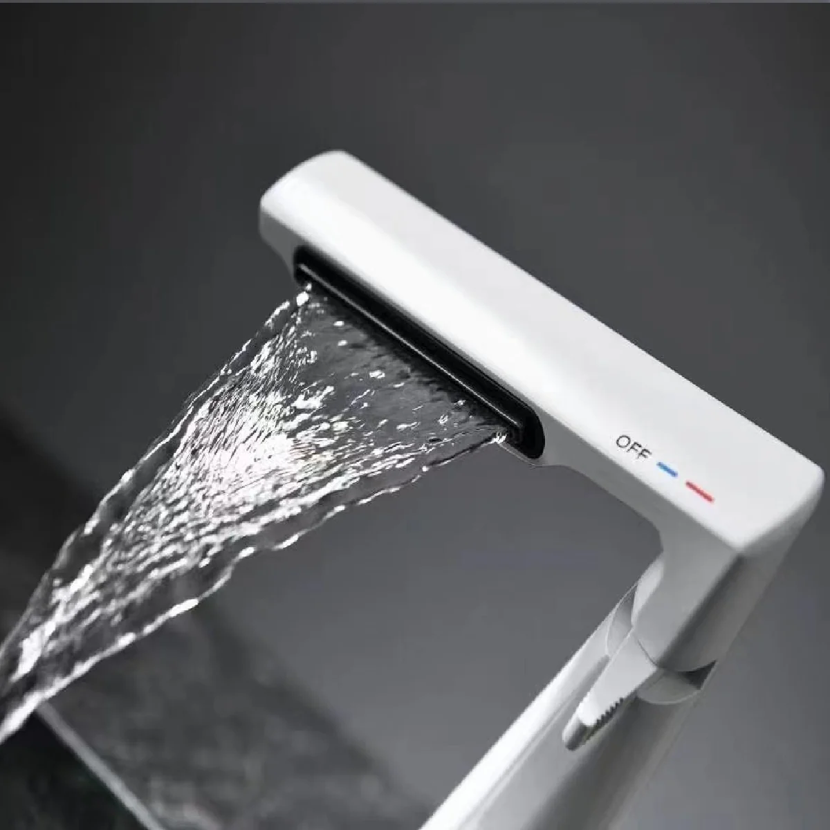Grifo Para Lavamanos 21 Cm Monomando Pluma Lavabo Color Blanco De Alta Calidad - Image 2