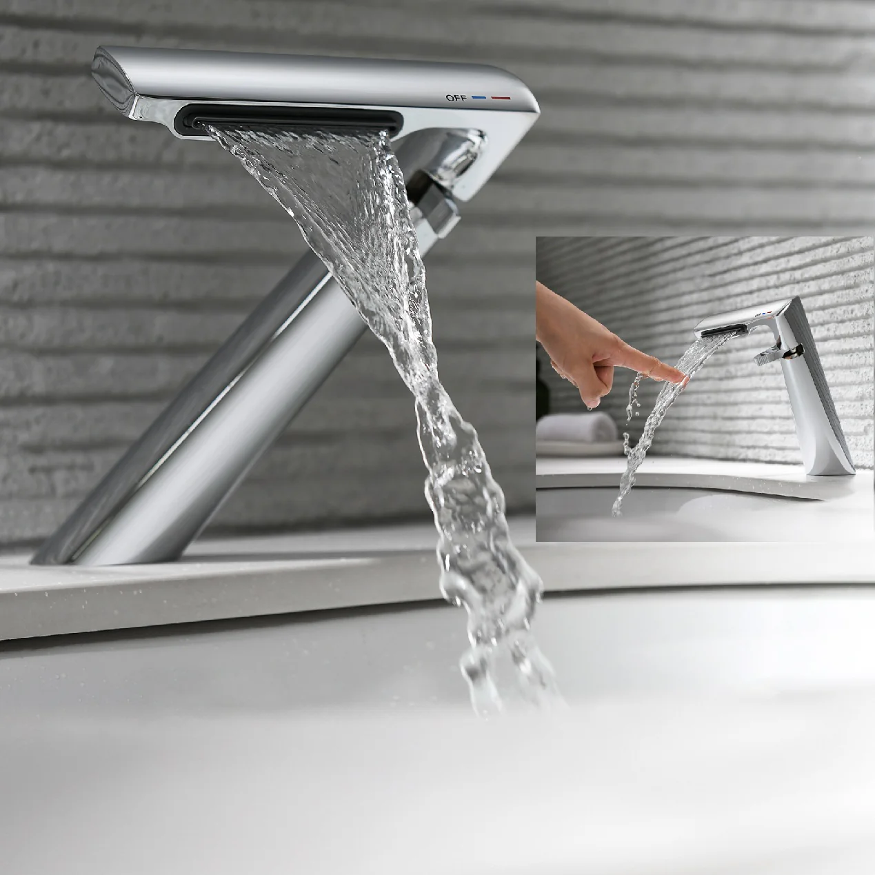 Grifo Para Lavamanos 21 Cm Monomando Pluma Lavabo Cromado Silver De Alta Calidad