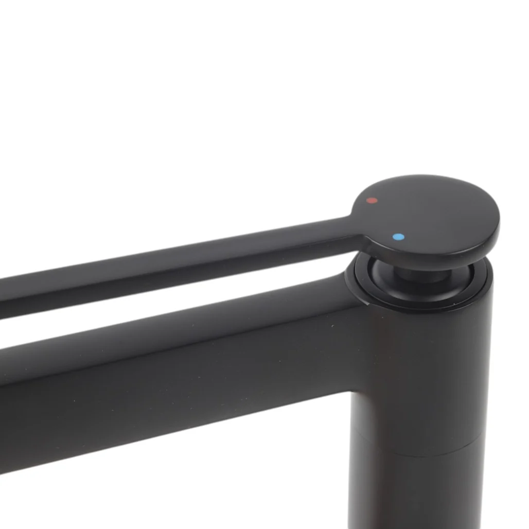 Grifo Para Lavamanos 26Cm Monomando Pluma Lavabo Negro Mate De Alta Calidad - Image 3