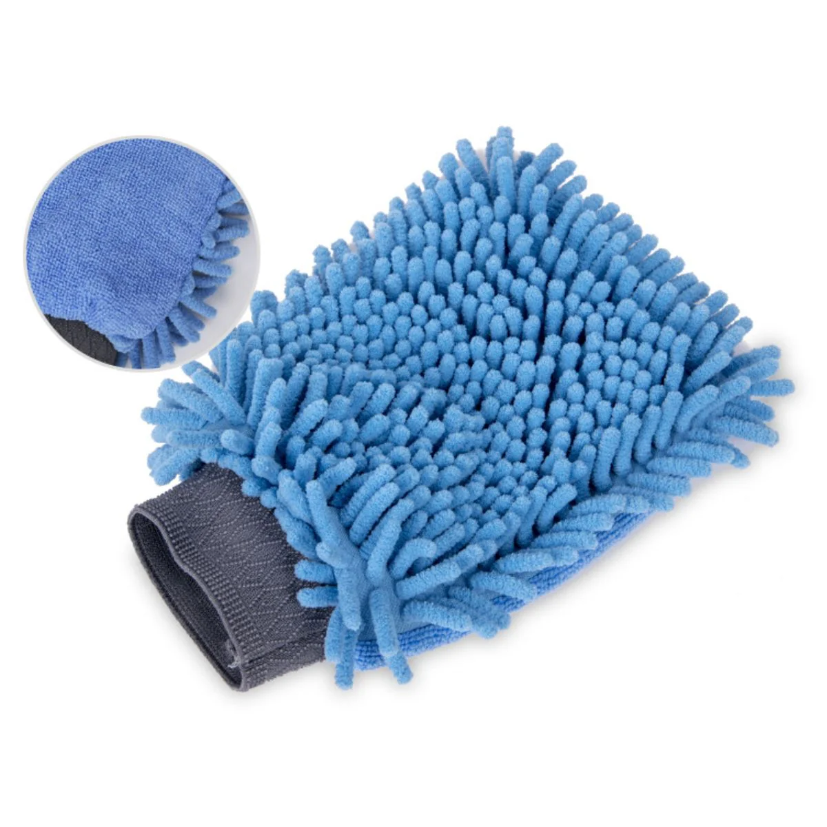 Guante De Microfibra Chenille 2 En 1 Para Limpieza Y Lavado De Autos (24×16Cm). - Image 2