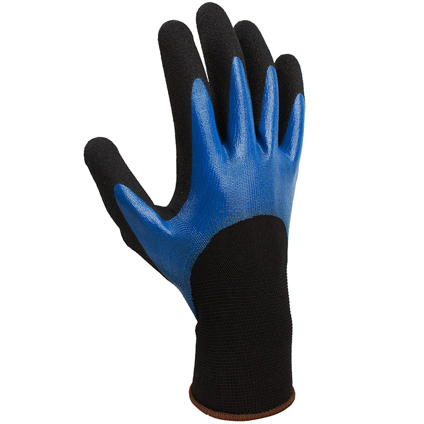 Guantes De Nitrilo Aries Para Trabajo Pesado Resistentes A Quimicos Y A Objetos Punzantes Talla 9 - Image 2