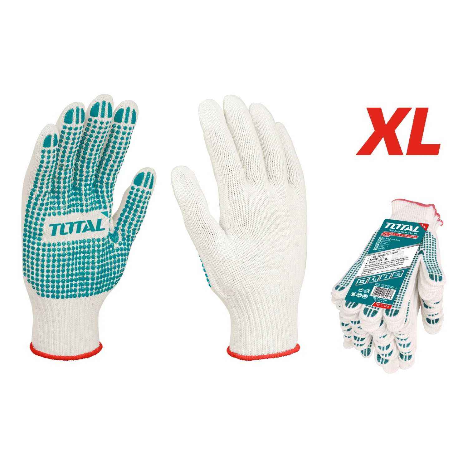 Guantes De Puntos De PVC ( 12 Pares ) . Calibre 10. Medida 10 (XL). - Image 2