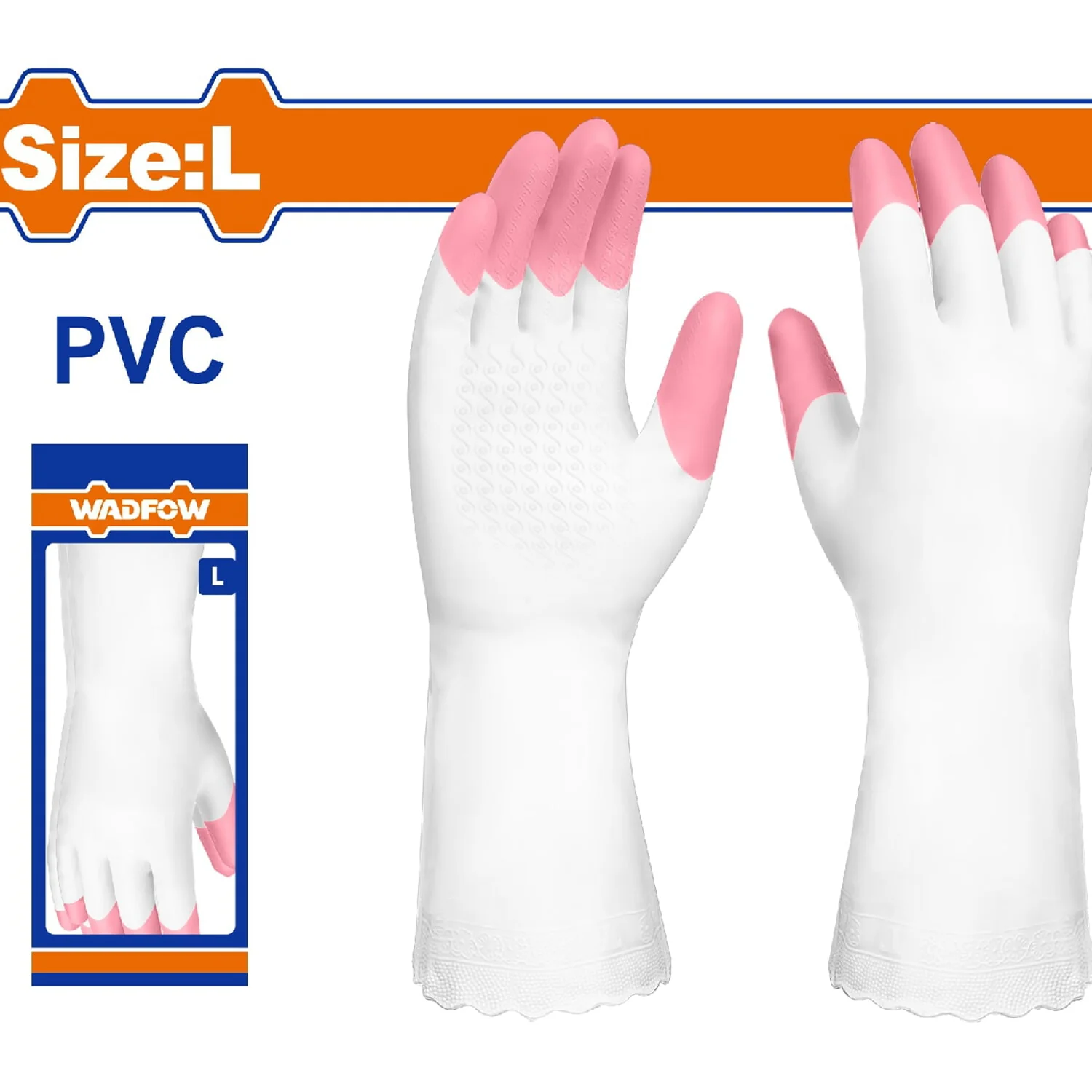 Guantes De PVC Alta Calidad. Talla L 32Cm. Ideal Para Limpieza General (Lavar,Limpiar, Etc) 1 Par - Image 2