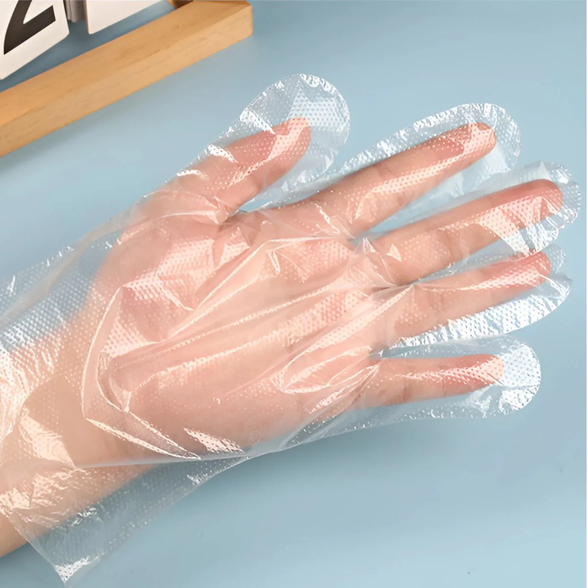 Guantes Desechables Transparentes. (Caja De 200 Piezas). Talla Única, Resistentes Y Seguros Para Cocina, Limpieza Y Uso General.