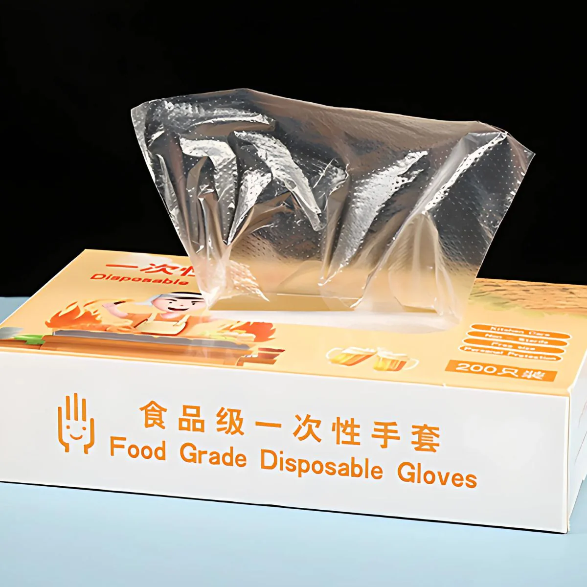 Guantes Desechables Transparentes. (Caja De 200 Piezas). Talla Única, Resistentes Y Seguros Para Cocina, Limpieza Y Uso General. - Image 3