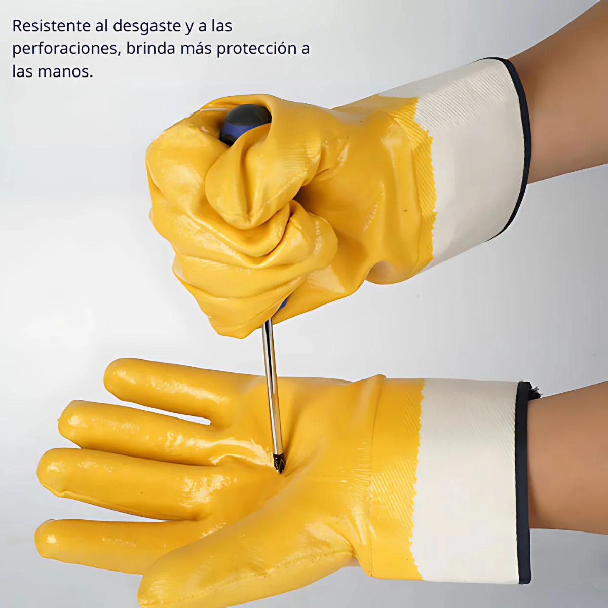 Guantes Para Vidrio De Protección. Resistentes Al Aceite Y Perforaciones. (PAR) Guantes De Lona Con Recubrimiento De Goma. - Image 2
