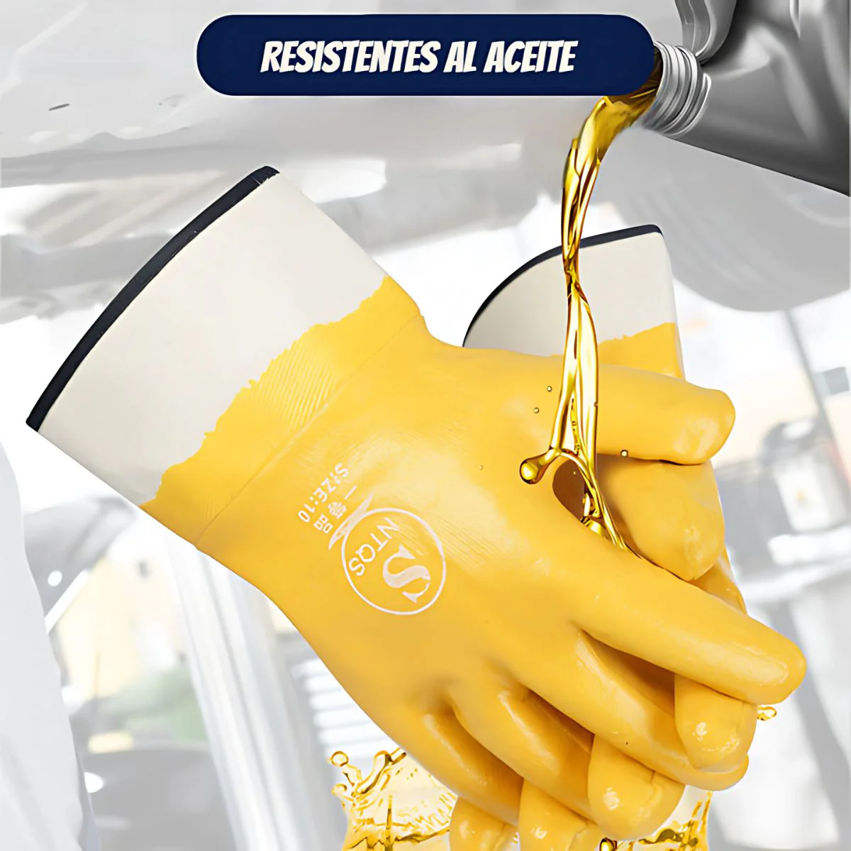 Guantes Para Vidrio De Protección. Resistentes Al Aceite Y Perforaciones. (PAR) Guantes De Lona Con Recubrimiento De Goma. - Image 5