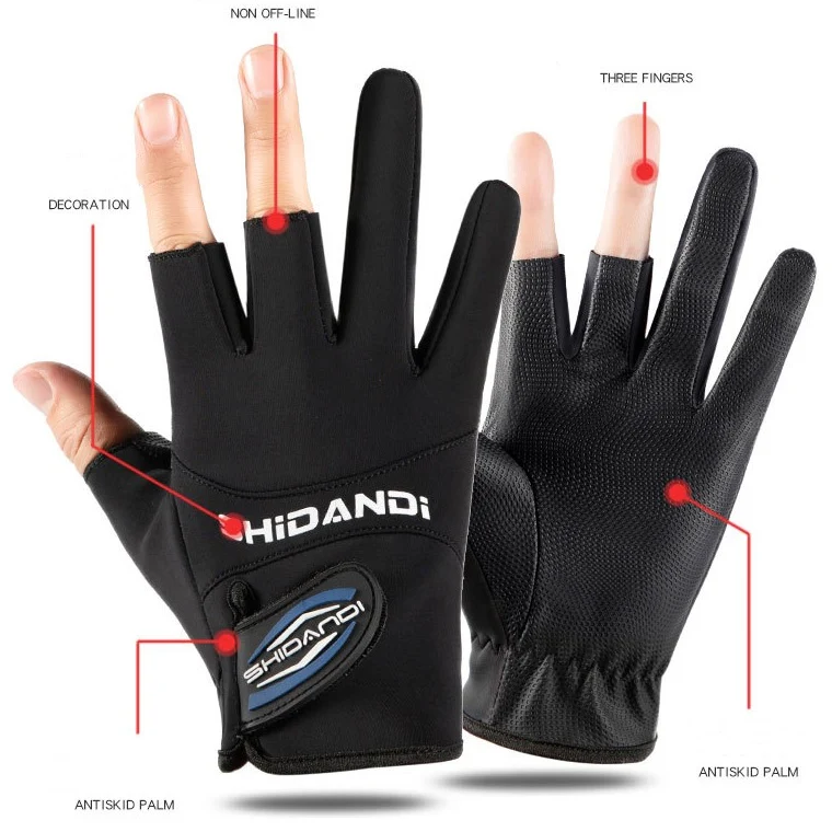 Guantes Tres Dedos Pesca Antideslizante - Image 2