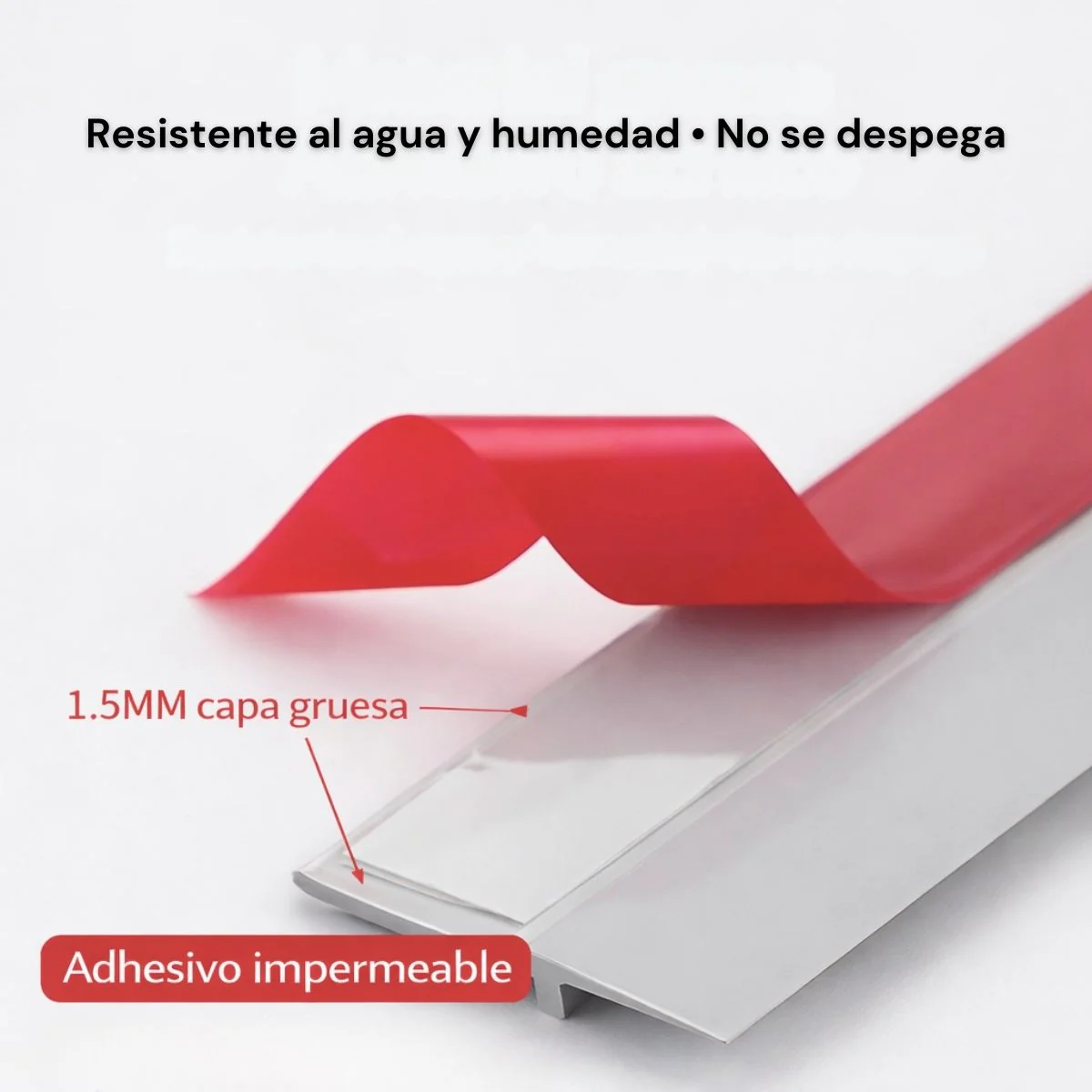 Guardapolvos Burlete Para Puerta Autoadhesiva. Tira Selladoratransparente De PVC. Goma Antiviento, Antipolvo Y Antiruido (1 M) - Image 4
