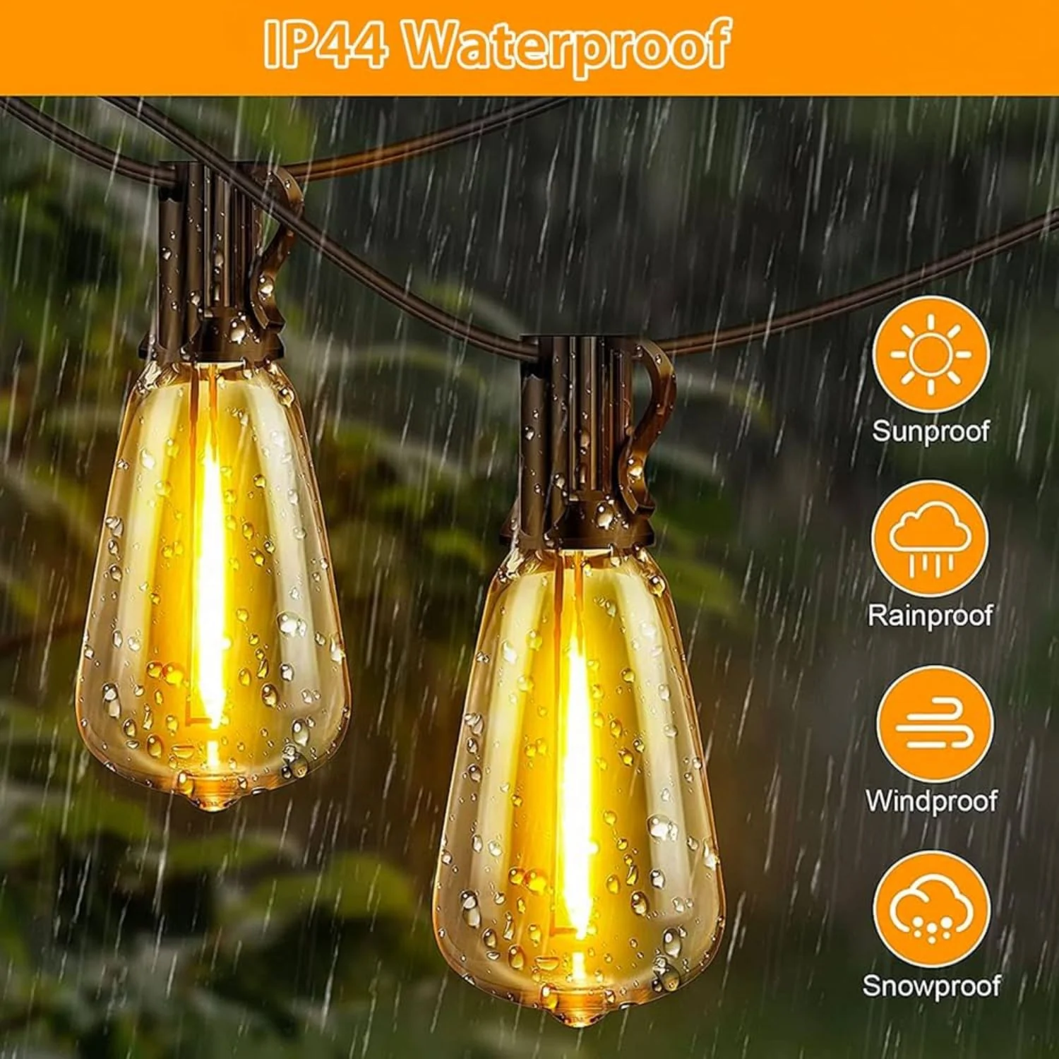 Guirnalda Solar De Luces Tira LED De 10.5M, 4W, Con Control Remoto Infrarrojo Y Puerto USB - Image 3