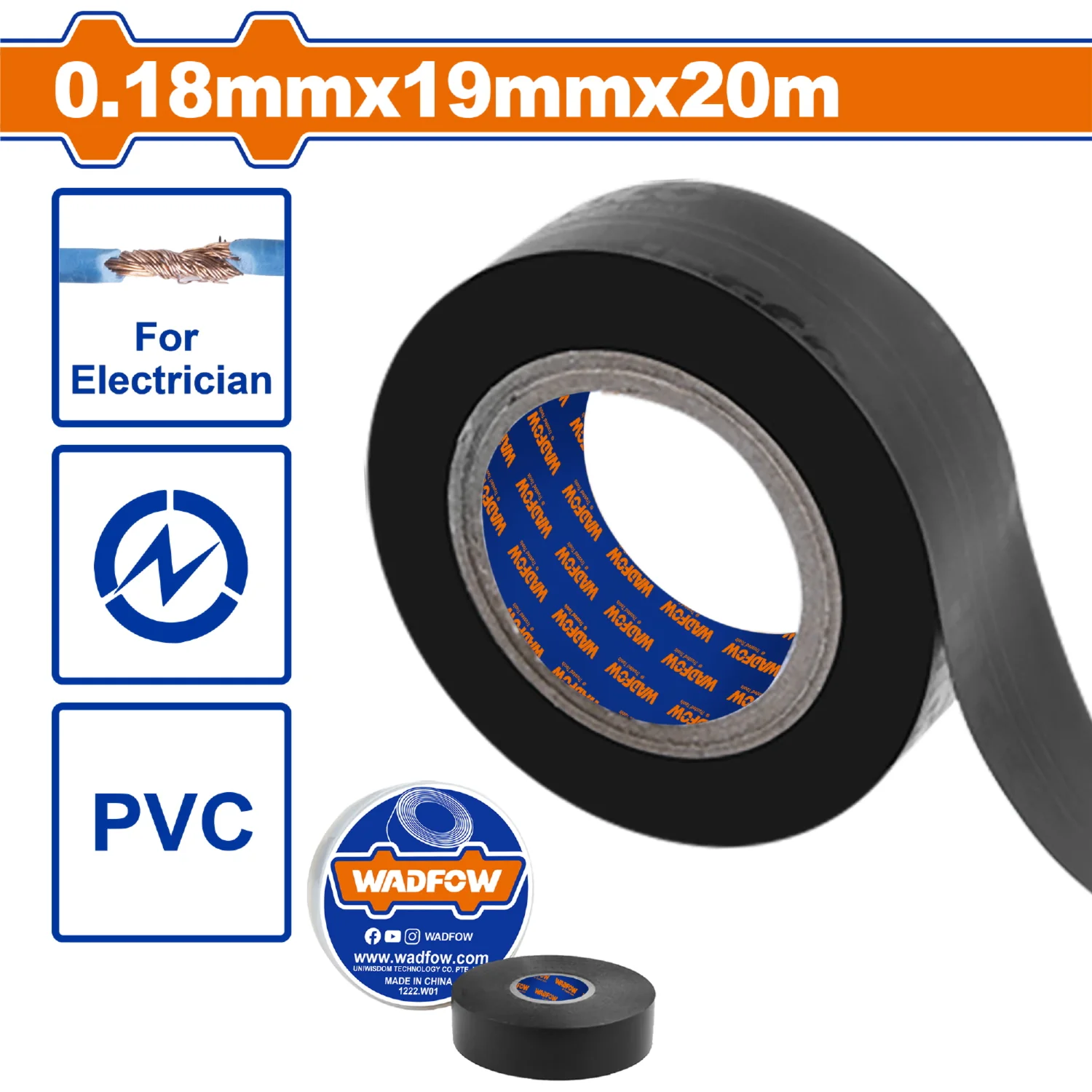 Gutapercha Tape Eléctrico De PVC Puro 19Mmx20m Color: Negro Cumple Con La Certificación UL SAA ROSH 2.0 Sim 3M 33+ - Image 2