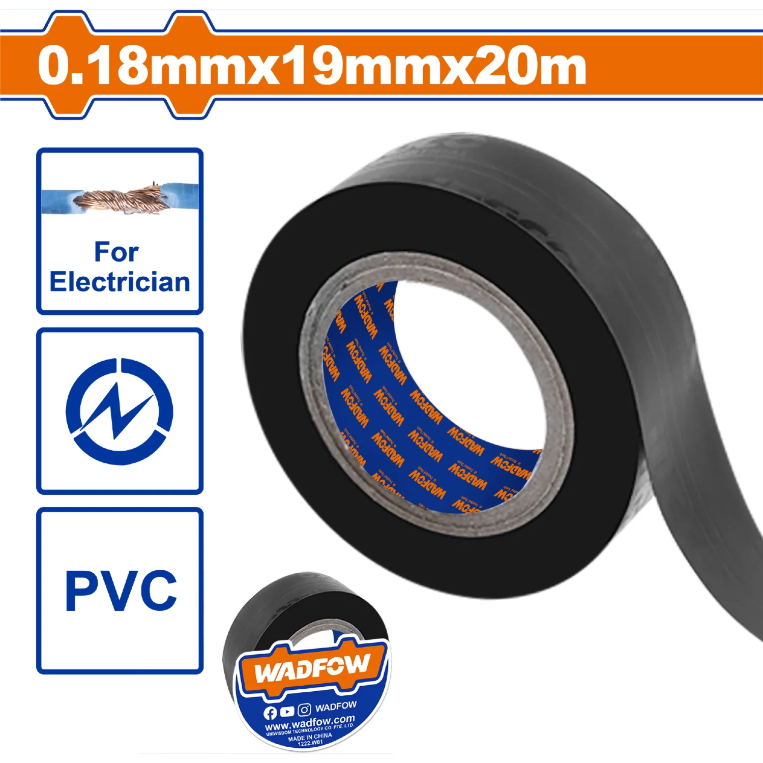 Gutapercha Tape Eléctrico De PVC Puro 19Mmx20m Color Negro. Resistente Al Fuego. Cinta Aislante. - Image 2