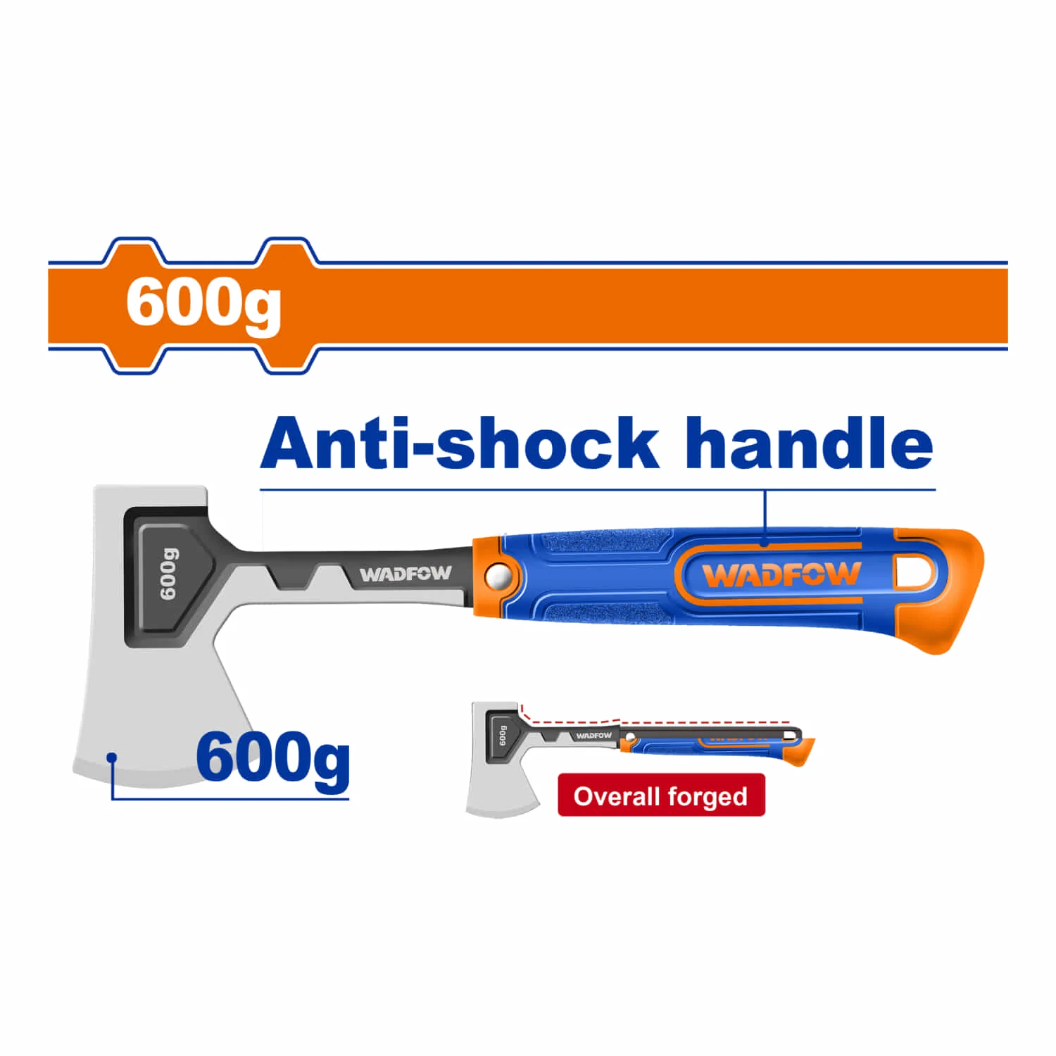 Hacha De Mano 600G. Tratamiento Térmico. Acero Forjado. Mango Anti-Impacto. Tratamiento Térmico. - Image 2