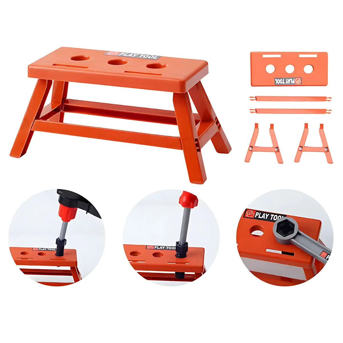 Herramientas De Juguete Para Niños. Set De 69 Piezas Con Chaleco Y Casco. Juego De Construcción Educativo. - Image 4
