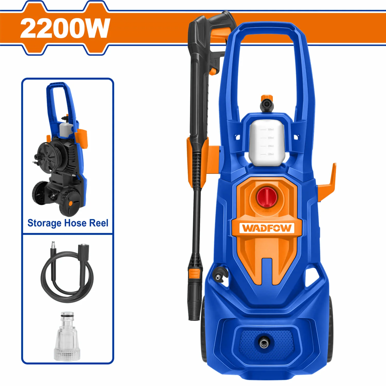 Hidrolavadora De Alta Presión. 6.0L. 110-120V~60Hz. Potencia 2200W. Presión Max. 160Bar (2320PSI)