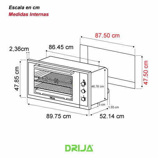 Horno Empotrable A Gas America 90. - Image 3