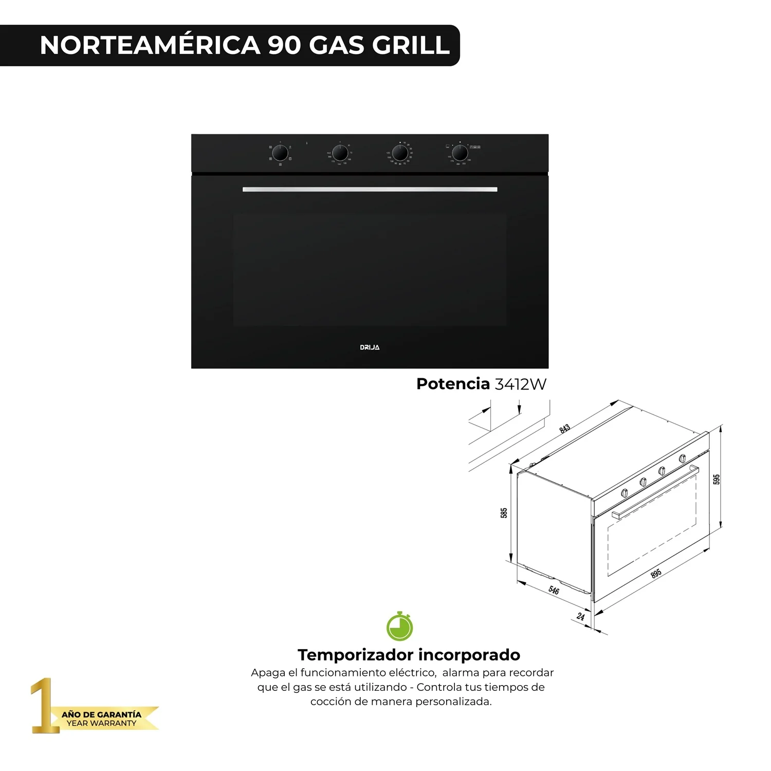 Horno Empotrable Norteamérica 90 Gas - Image 3