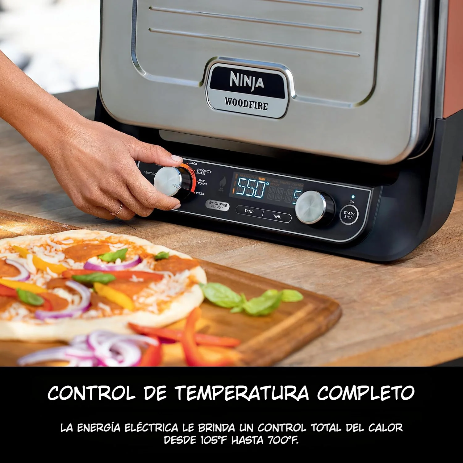 Horno De Exteriores 8 En 1 Ninja Woodfire Outdoor. Asador Ahumador OO101. - Image 4