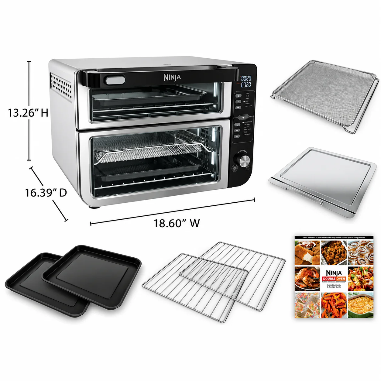 Horno Doble 12 En 1 Ninja Con Flex Door. Freidora De Aire DCT401. - Image 2