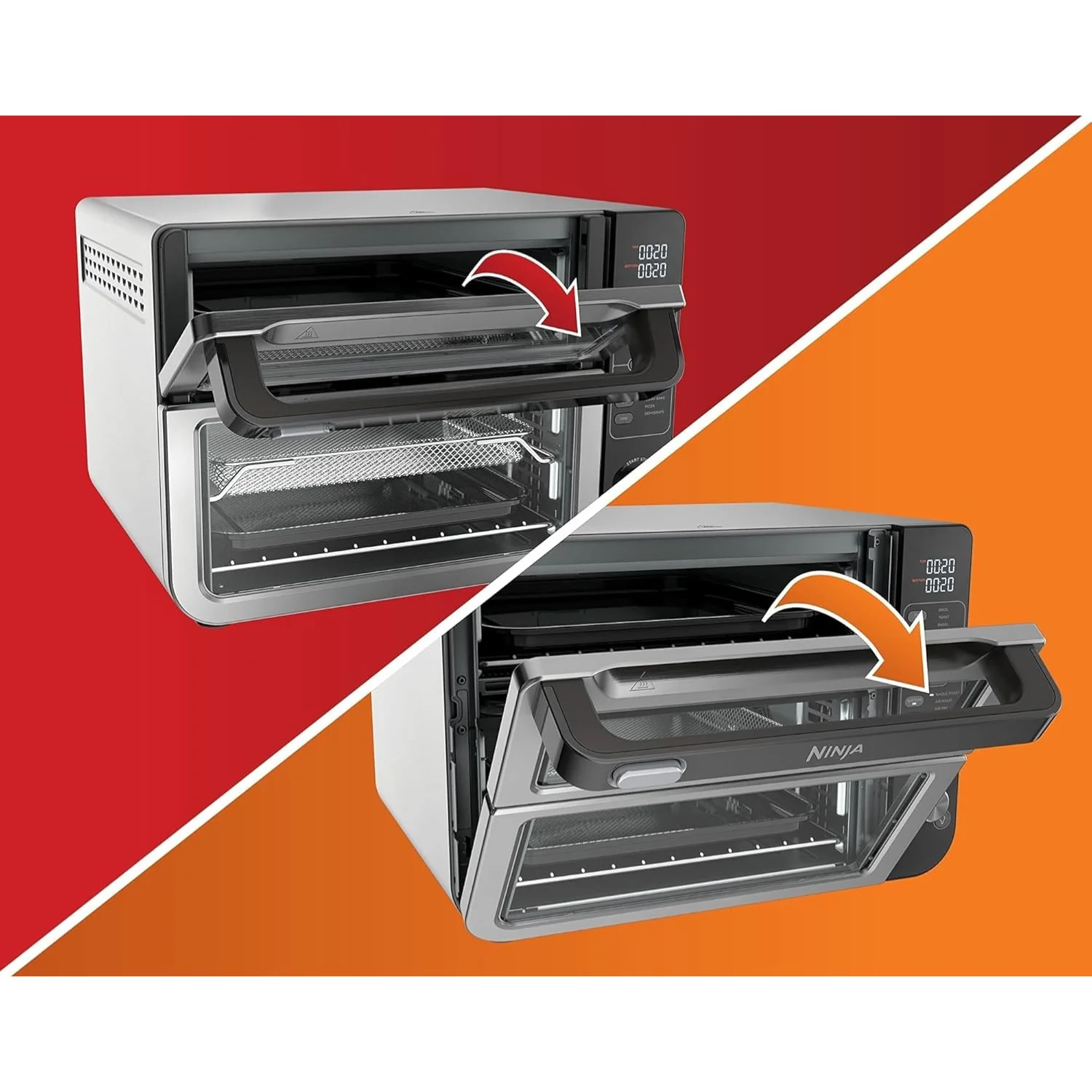 Horno Doble 12 En 1 Ninja Con Flex Door. Freidora De Aire DCT401. - Image 5
