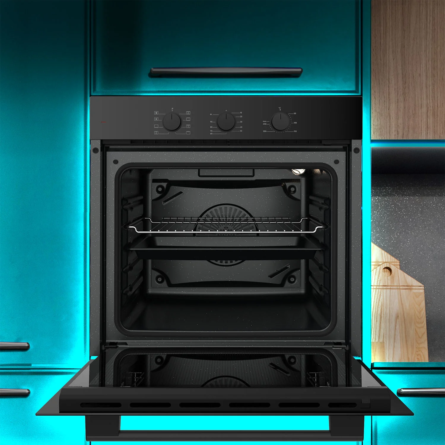 Horno Eléctrico Empotrable De 60 Cm Capacidad 68L 110V Rango 0°C A 250°C - Image 2