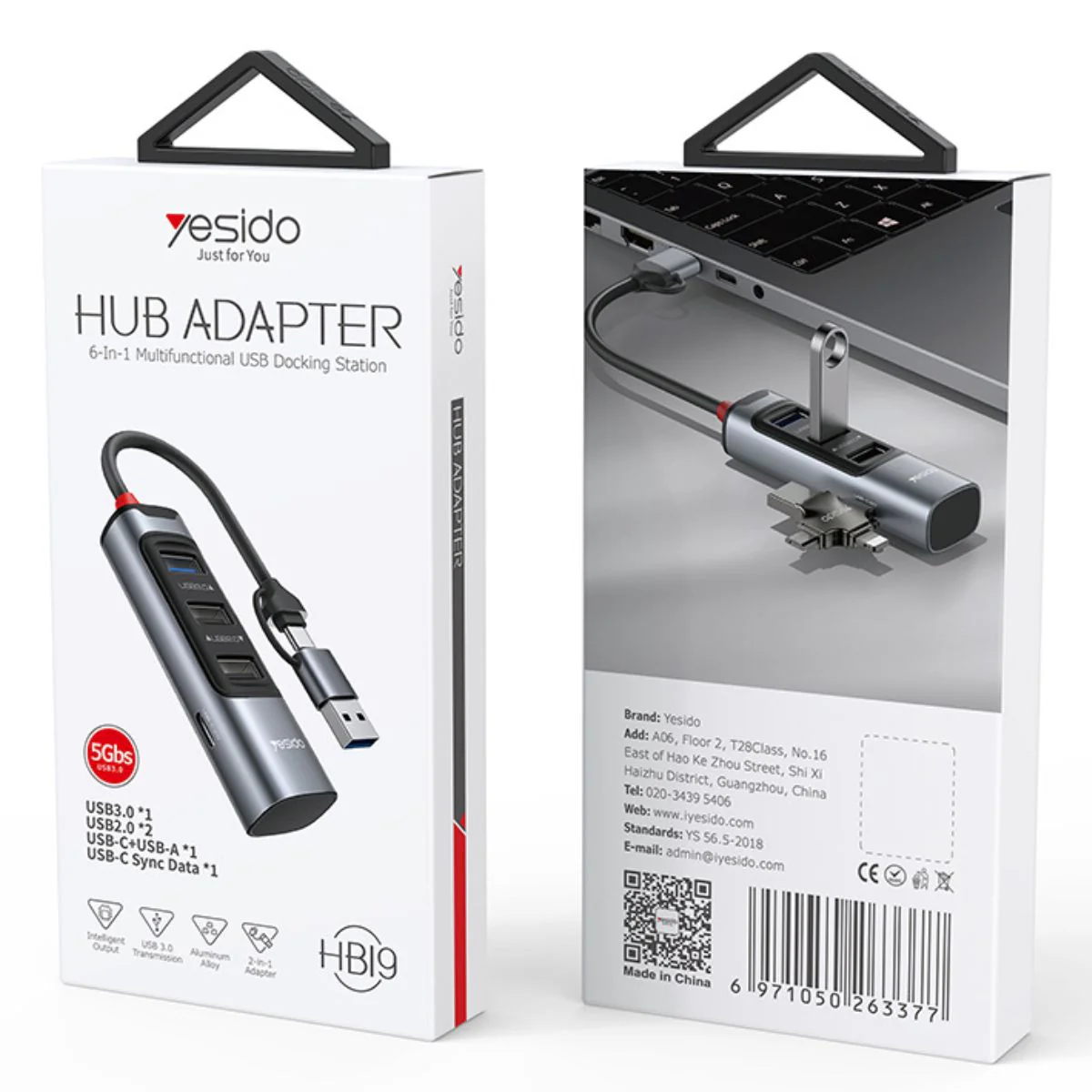 Hub USB 6 En 1 Multifuncional. Adaptador De Alta Velocidad Con Puertos USB-C, 3.0 Y 2.0 - Image 6