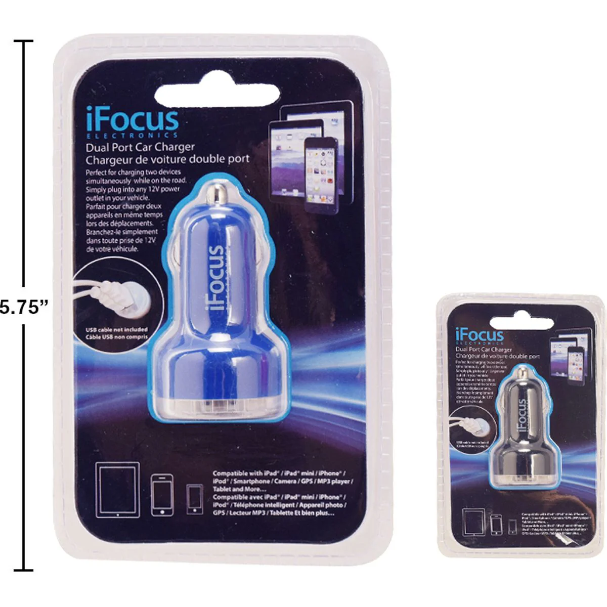 Ifocus, Cargador De Coche USB De Doble Puerto, 2 Clrs, Salida: 2A - Image 6