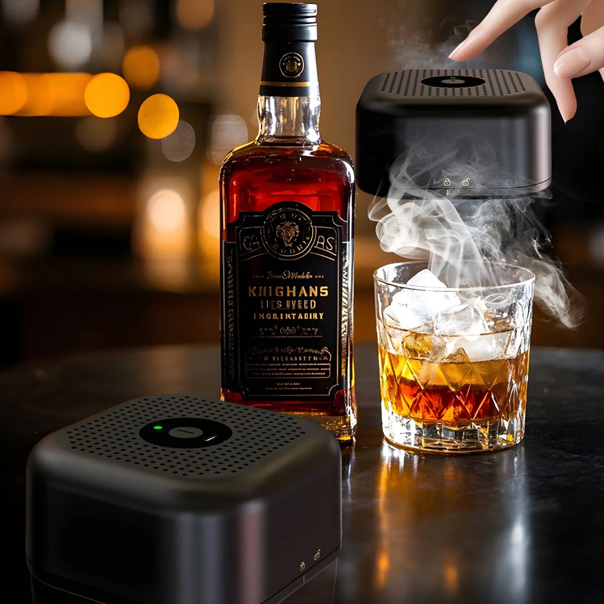 Infusor De Humo Eléctrico Para Bebidas Cócteles. Máquina De Ahumado Para Alimento. Ahumador Portátil. Color Negro.