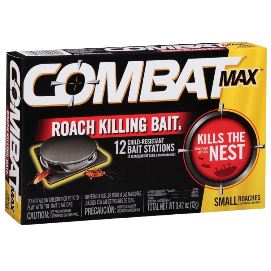 Insecticida Cebo Mata Cucarachas COMBAT MAX. 12 Estaciones Cucarachicida
