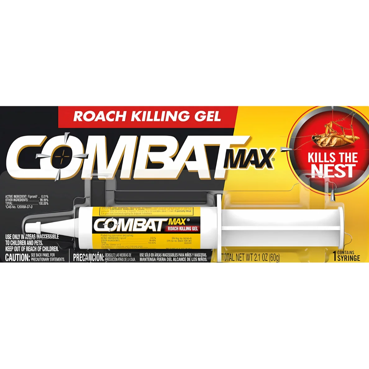 Cucarachicida Insecticida Gel Mata Cucarachas COMBAT MAX. 2.1 Oz