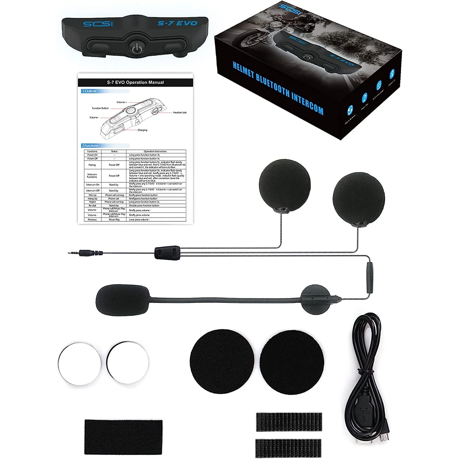 Intercomunicador Bluetooth Para Casco S7 Evo Duo (Viene El Par En Caja) - Image 11
