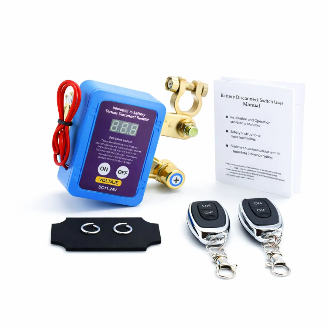 Interruptor Desconectador De Batería Para Auto Con Control Remoto. Cortacorriente 240A Voltaje 23V. Sistema Antirrobo Con Pantalla De Voltaje. - Image 4