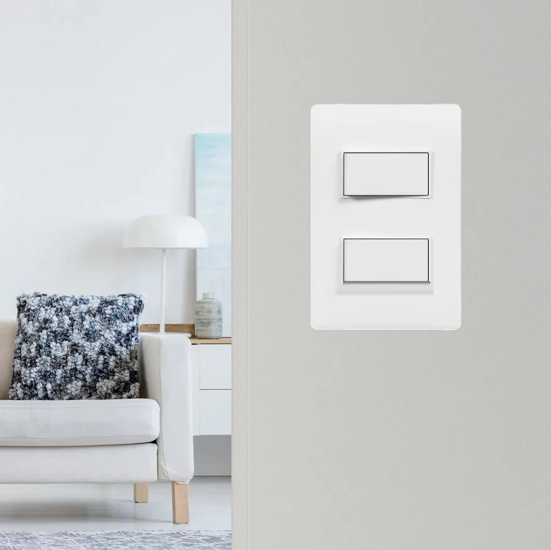 Interruptor Doble 10 Amperios-125Volt 60Hz 1 Vía Color Blanco - Image 3