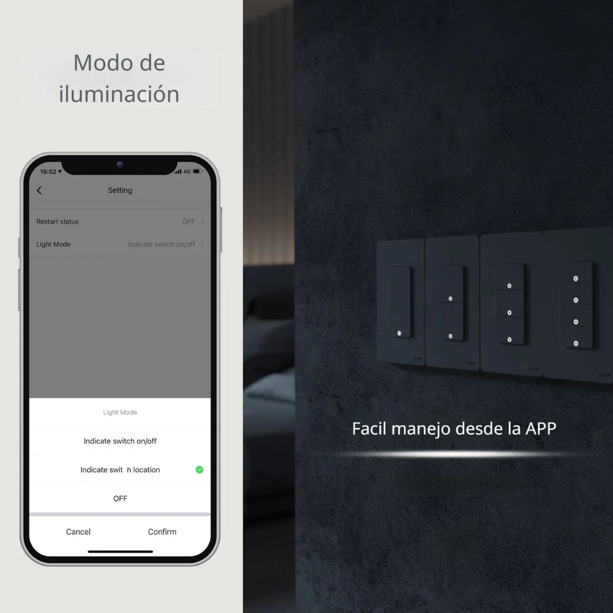 Interruptor Inteligente Wifi De Pared Con Neutro Compatible Con Alexa Y Google Assistant.10A. 90-240V. 50-60 Hz - Image 3