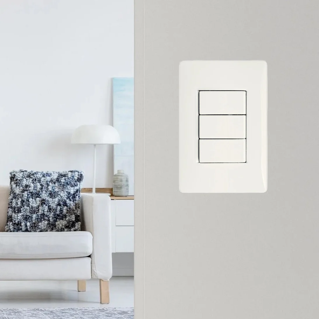 Interruptor Triple De 1 Vía 10 Amperios-125Volt 60Hz Color Blanco - Image 3