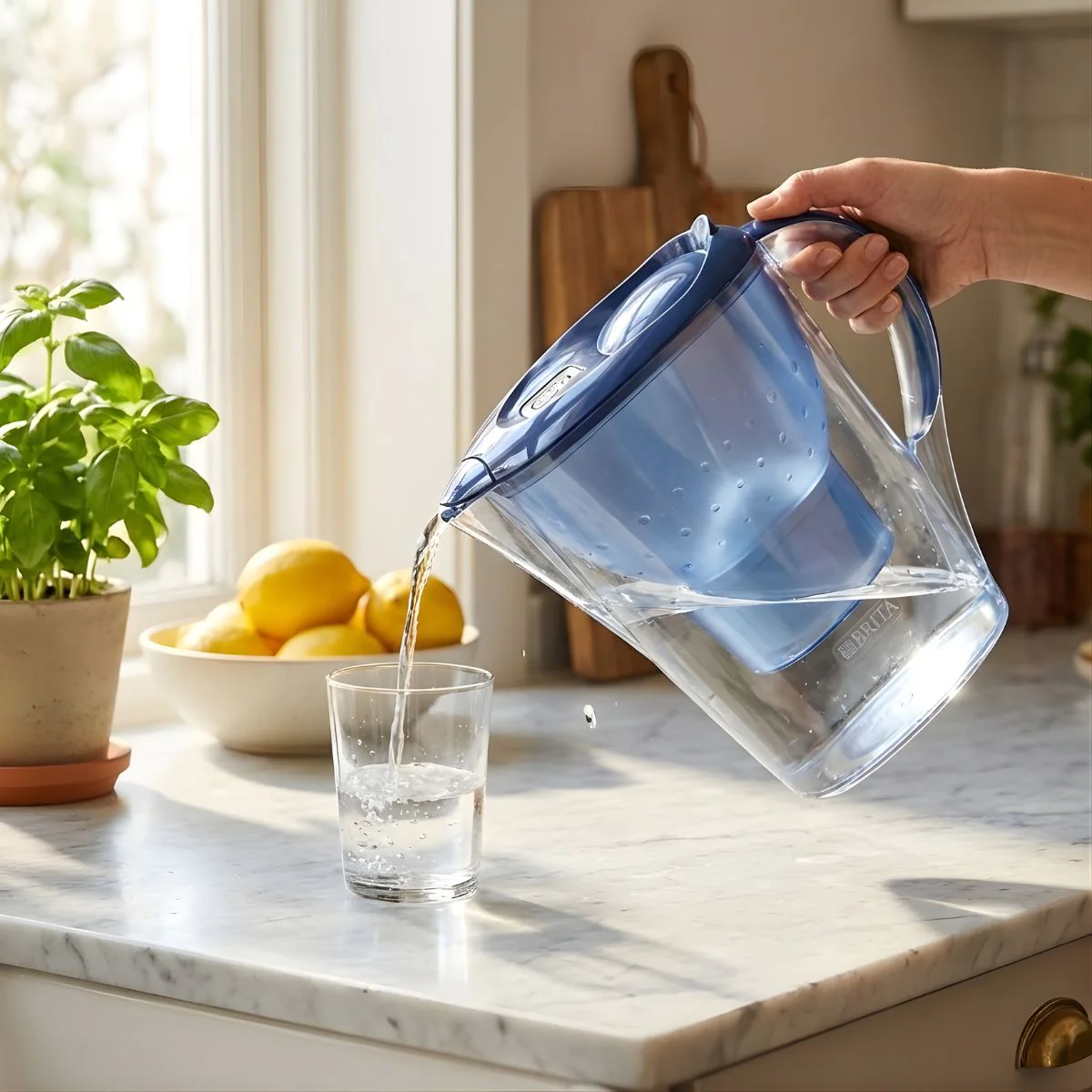 Jarra  Con Filtro De Agua De 3.5L Con Sistema Carbón Activado. Jarra Purificadora Para Cocina.